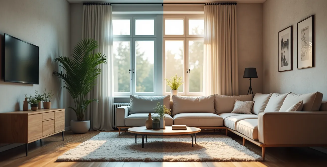 Conceptual visualization showing the taxation of furnished and unfurnished French rental properties